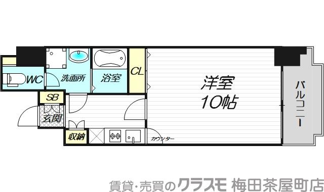 キャナルコート内久宝寺の間取り