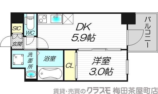 西宮原の完工年月（2025年1月）築の賃貸マンションの間取り