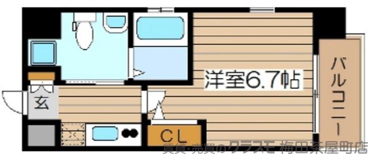 レジディア谷町の間取り