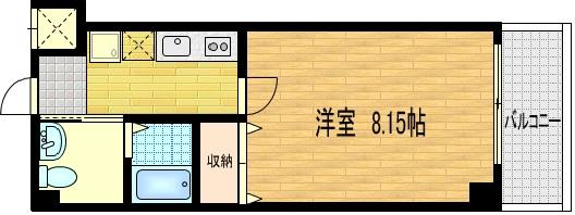 西院乾町の完工年月（2017年4月）築の賃貸マンションの間取り