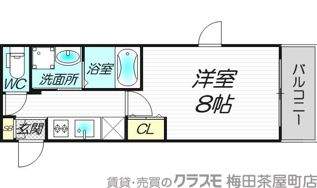淡路の完工年月（2015年10月）築の賃貸マンションの間取り