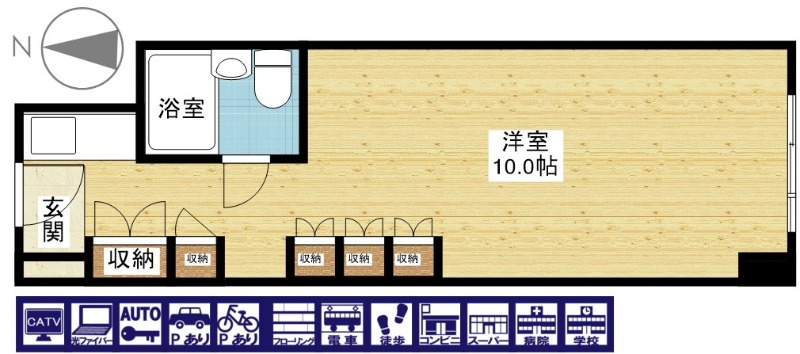 ステュディオ新大阪の間取り