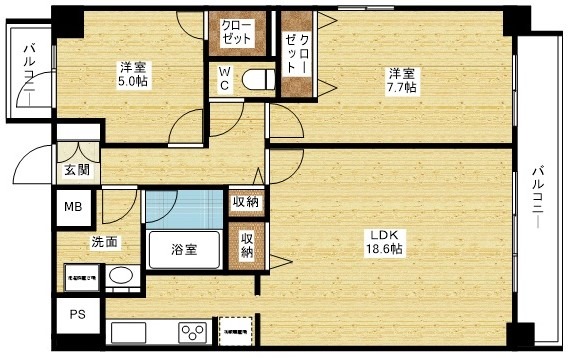 セノアタワー新大阪の間取り