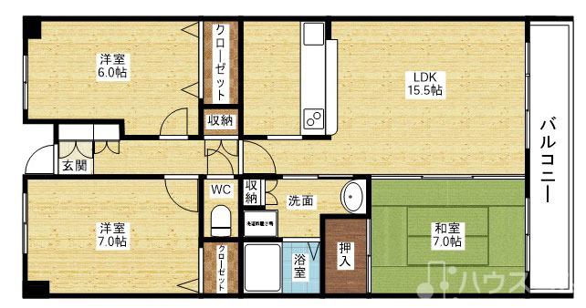 淀川ハイライフマンションの間取り