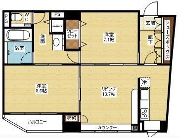 サザンウエストの間取り