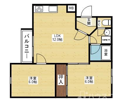パティオ小松の間取り