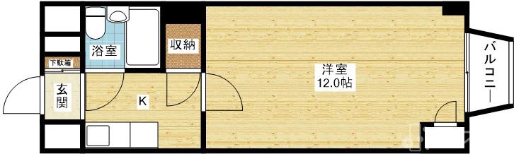 西中島の完工年月（1975年5月）築の賃貸マンションの間取り