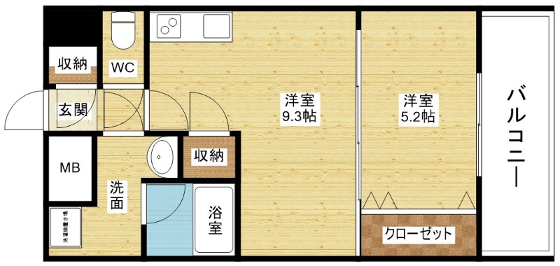 スプランディッド三国Ⅰの間取り