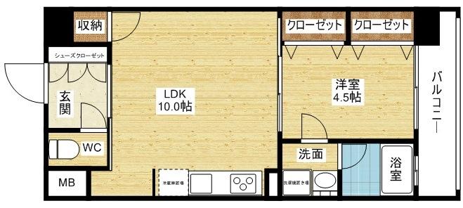 Mid Court新大阪の間取り