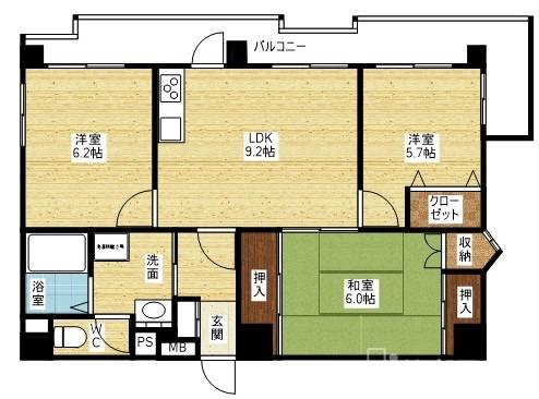 ゆたかコーポの間取り