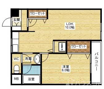 ハイツ小松の間取り