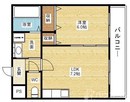 小松の完工年月（2000年3月）築の賃貸マンションの間取り