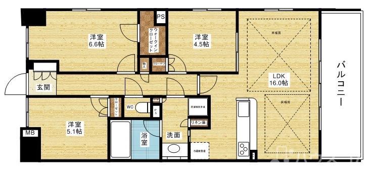 S-FORT大阪同心の間取り