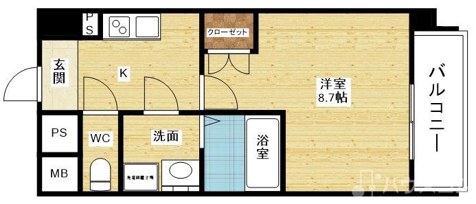 WGB江坂の間取り