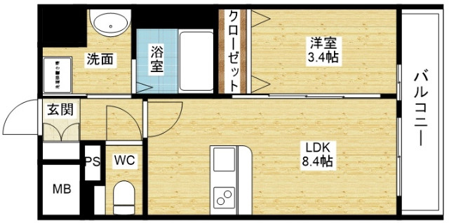 プレサンス新大阪ジェイズの間取り