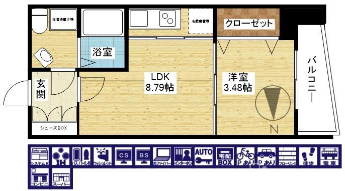 URBAN FLATS江坂の間取り