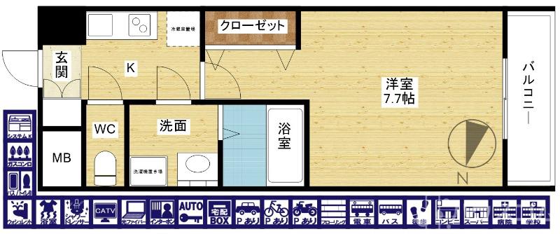 S-RESIDENCE三国WESTの間取り