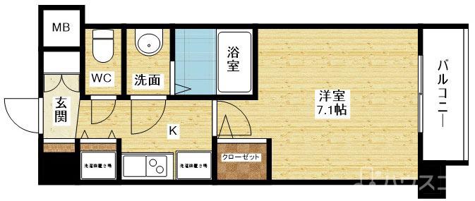 スプランディッド新大阪Ⅴの間取り