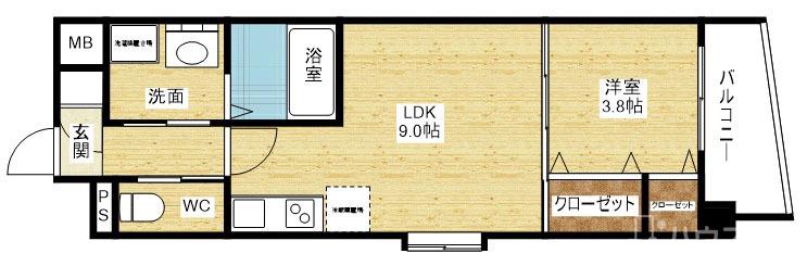 サンレムート新大阪EASTⅢの間取り