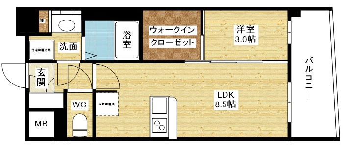 セレニテ西中島アリア壱番館の間取り