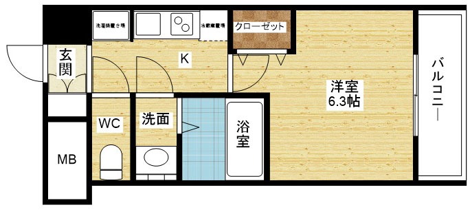 プレサンス神崎川ファインブレスの間取り