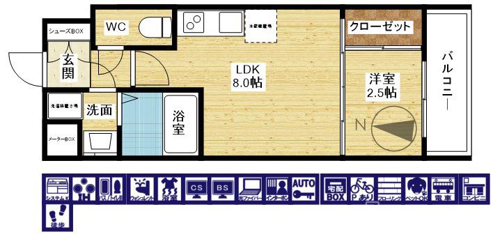 セレニテ新大阪ミラク弐番館の間取り