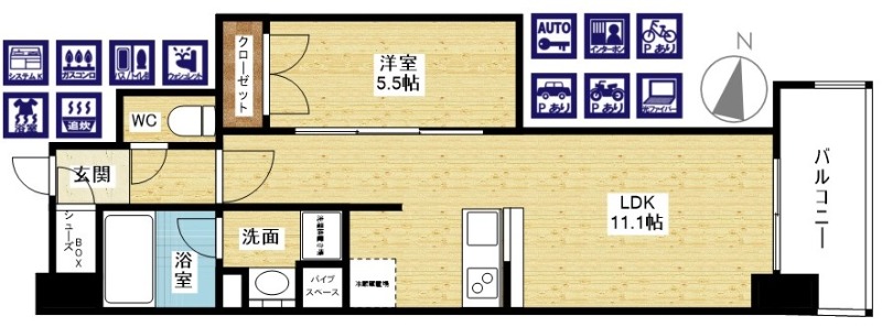 リビオメゾン新大阪の間取り