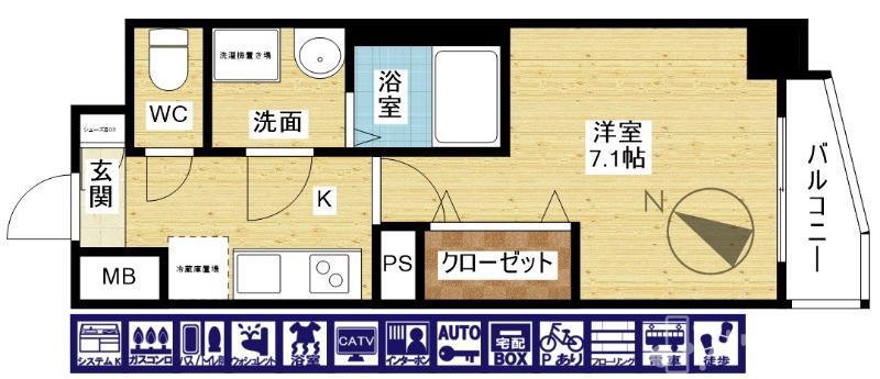 インザグレイス新大阪ソレアードの間取り