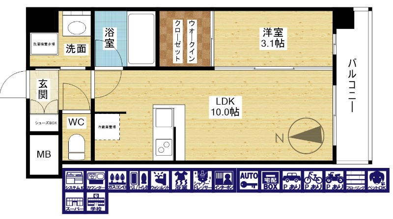 アーバングランデ新大阪の間取り
