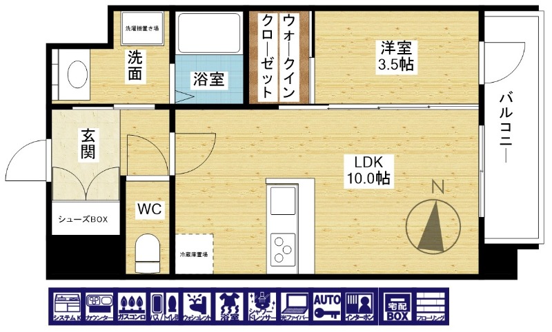 Alivis三国本町の間取り