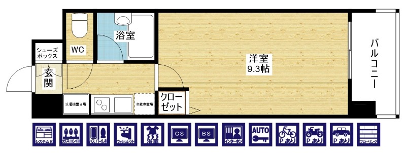 パークフラッツ江坂の間取り