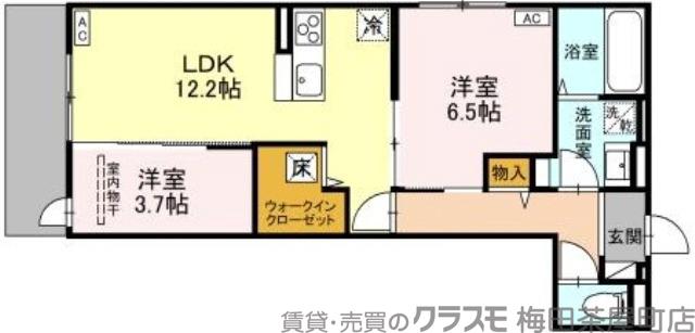 豊津町の完工年月（2025年2月）築の賃貸アパートの間取り