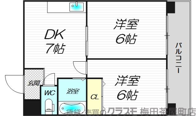 大淀中の完工年月（1978年5月）築の賃貸マンションの間取り