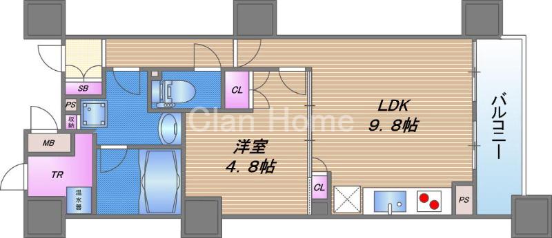 エル・セレーノ上本町レジデンスの間取り