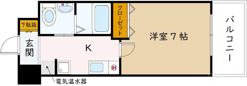 三国の完工年月（2007年4月）築の賃貸マンションの間取り