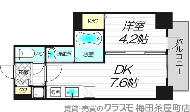 S-RESIDENCE江坂の間取り