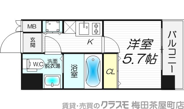 中津の完工年月（2011年3月）築の賃貸マンションの間取り
