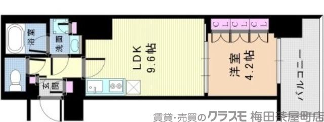 アーバネックス江坂広芝の間取り