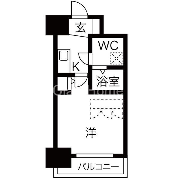 アドバンス心斎橋ラシュレの間取り