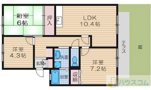 エクセル南茨木の間取り