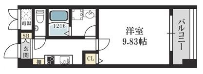 モンサンミッシェル北浜の間取り