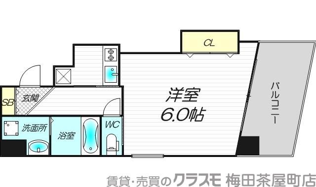江戸堀の完工年月（2010年3月）築の賃貸マンションの間取り