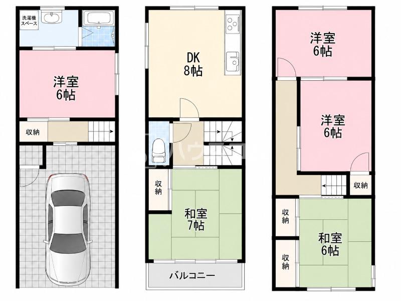 寝屋川市高柳2丁目39-1の間取り