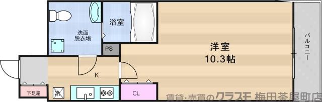 SERENiTE江坂四番館の間取り
