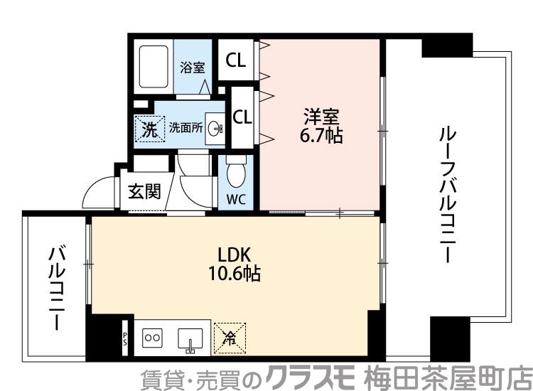 SERENiTE江坂四番館の間取り