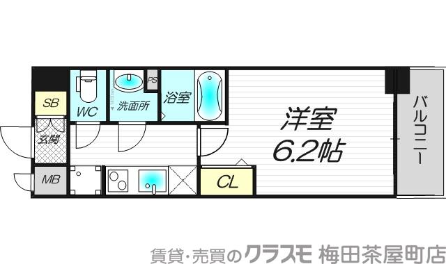 プレサンス大手前ピリオドの間取り