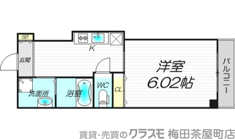 kalmia北梅田の間取り