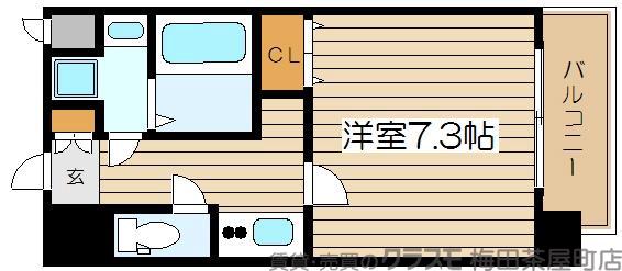 カスタリア新梅田の間取り