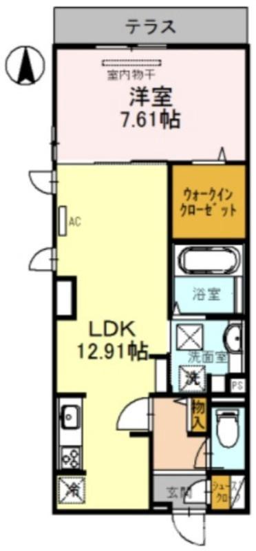 東湊町の完工年月（2020年7月）築の賃貸アパートの間取り