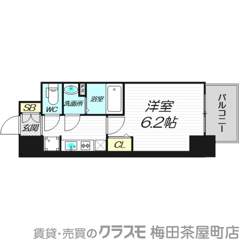 プレサンス天神橋筋六丁目ヴォワールの間取り